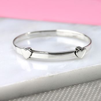 Child's Sterling Silver Expanding Bangle With Heart, 8 of 8