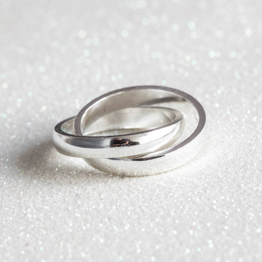 sterling silver linked ring by the jewellery boutique