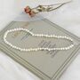 Loretta White Ivory Silver Pearl Drop Jewel Lock Gift Necklace, thumbnail 1 of 5