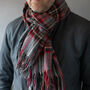 Merino Wool Check And Plain Extra Wide 70cm Scarves, thumbnail 9 of 12