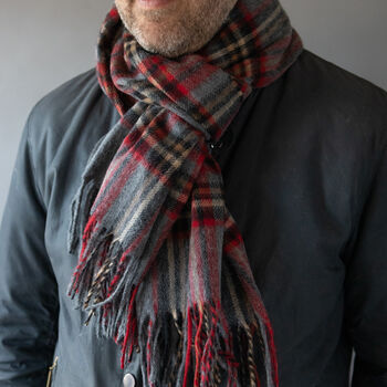 Merino Wool Check And Plain Extra Wide 70cm Scarves, 9 of 12
