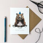 Bear With A Birthday Cake Personalised Birthday Card, thumbnail 2 of 3