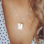 Roman Numerals Rectangle Necklace, thumbnail 4 of 7