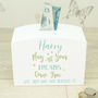 Personalised White Wooden New Baby Money Box, thumbnail 2 of 5