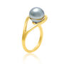 Gold Vermeil Ring Freshwater Grey Pearl Aurea, thumbnail 2 of 4