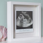 Pregnancy Announcement Framed Floating Metal Scan Photo, thumbnail 3 of 5
