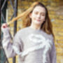 Brown Ribbon Ruffle Detail Knit Jumper, thumbnail 6 of 7