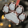 Pet Paw Print Memorial Frost And Mirror Acrylic Christmas Decoration, thumbnail 2 of 4