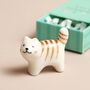Tiny Matchbox Ceramic Cat Token, thumbnail 3 of 4