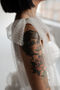 Bow Wings Tulle Shoulder Wings Wedding Dress Add On, thumbnail 1 of 6