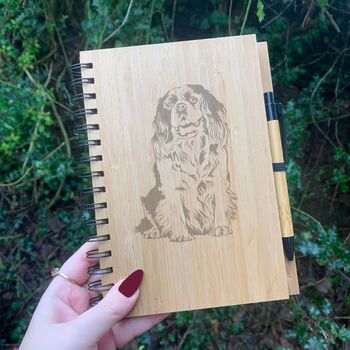 King Charles Cavalier Dog Engraved Notebook, 2 of 3