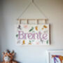 Punchneedle Floral Name Banner, thumbnail 3 of 5