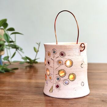 Ceramic Tealight Holder Colourful Flowers Tree, 4 of 7