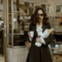 Elizabeth Coat In Black Vintage 1940s Style, thumbnail 5 of 5