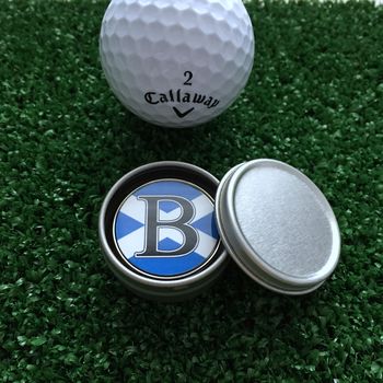 Personalised Initial Scotland Flag Golf Ball Marker, 2 of 4