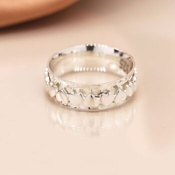 Personalised Sterling Silver Heart Spinning Ring, 2 of 7
