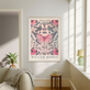 Set Of Two William Morris Pink Butterfly Art Prints, thumbnail 4 of 4