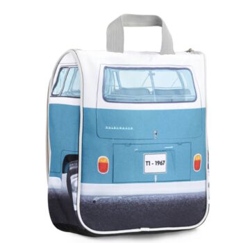 Personalised Blue Camper Van Toiletry Wash Bag, 6 of 6