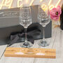 Wedding Anniversary Swans Champagne Flutes And Bottle Butler Gift Set, thumbnail 3 of 11