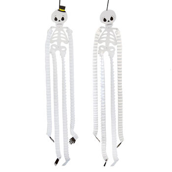 Halloween Skeleton Paper Hanging Decorations Two Pack, 3 of 6