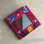 Love Bird Hand Painted Decorative Mini Mirror, thumbnail 1 of 6