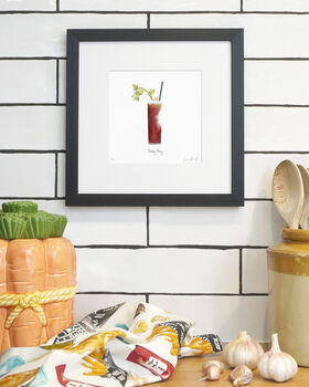 Limited Edition Bloody Mary Print | Hand Illustrated Cocktail Art, 3 of 3
