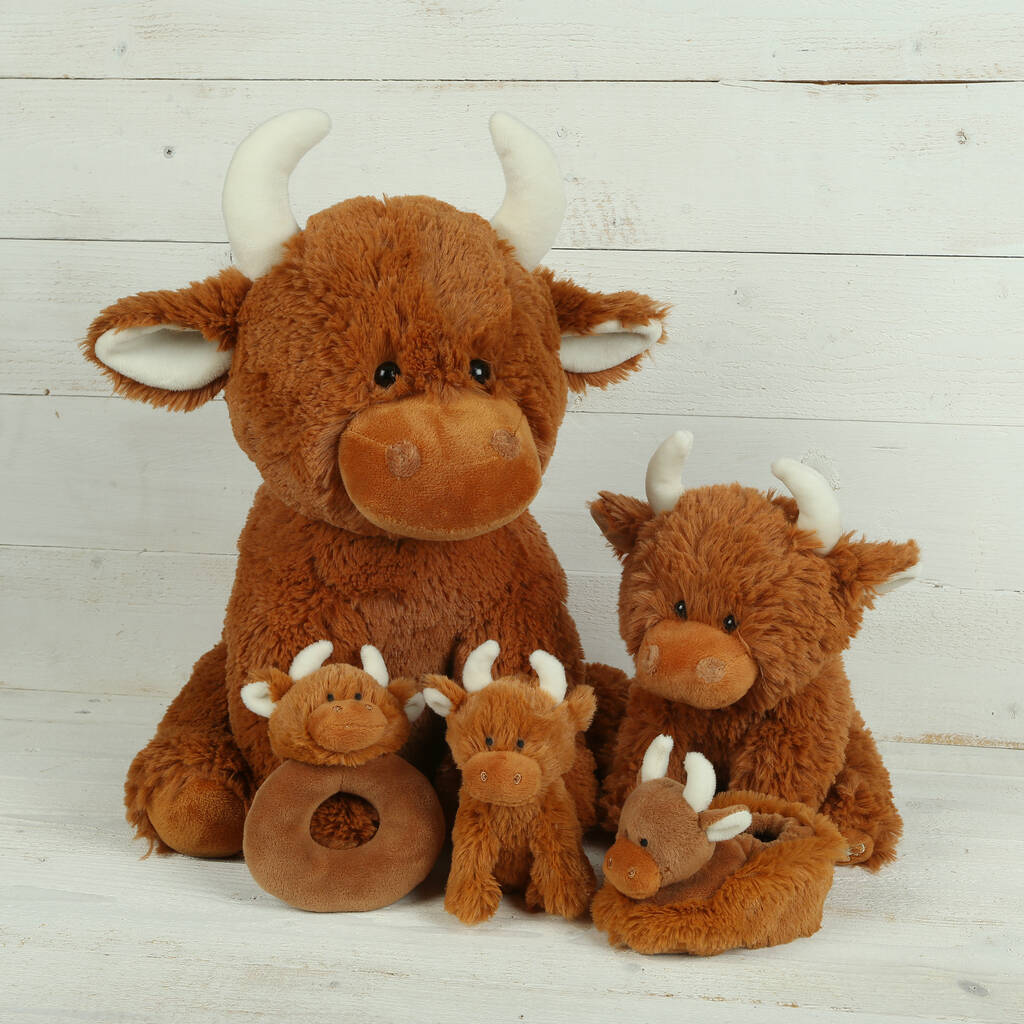 Image of Highland Coo Baby Shower, Christening Set Personalised