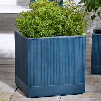 Agri Blue Ribbed Planter, 3 of 9
