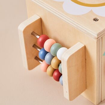 Wooden Bee Activity Cube Children’s Toy, 4 of 6