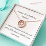 Rose Gold Plated 21st Birthday Necklace, thumbnail 2 of 7