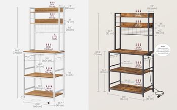 Kitchen Storage Rack With Power Outlet And 14 Hooks, 2 of 11