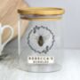 Personalised Bee Storage Jar With Bamboo Lid, thumbnail 3 of 3