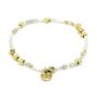 Porrima Pearl And Gold Star Charm Stretch Bracelet, thumbnail 2 of 3