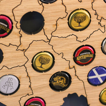 Personalised London Map Beer Bottle Cap Collector Gift, 3 of 4