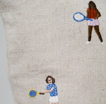 Tennis Embroidered Cushion W Insert, 3 of 4