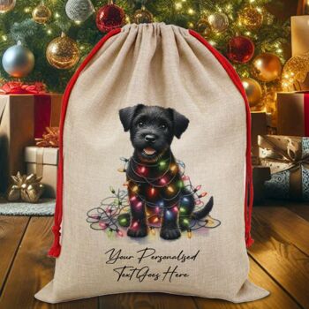 Personalised Patterdale In Christmas Lights, 11 of 12