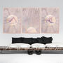 Yoga Pink Sun Rays Boho Wall Art Print, thumbnail 6 of 8