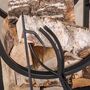 Black Iron Dual Fireplace Tools And Log Rack, thumbnail 3 of 5