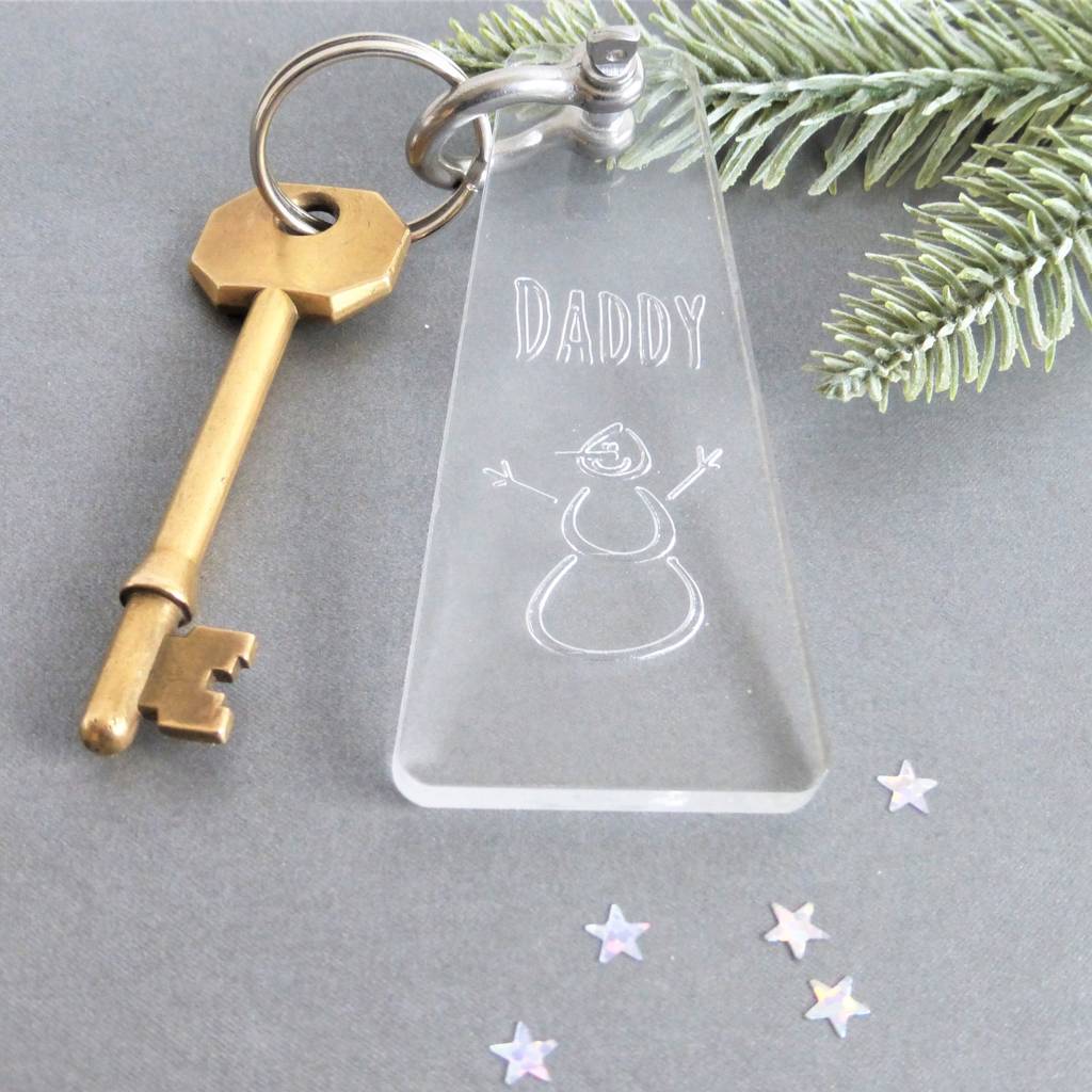 Image of Snowman Personalised Keyring