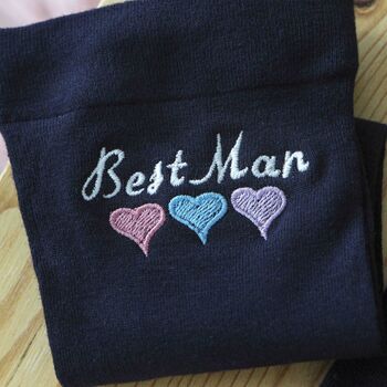 Personalised Wedding Date Groomsmen Best Man Socks Gift, 3 of 6