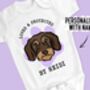 Wire Haired Dachshund Baby Onesie, thumbnail 2 of 6