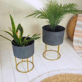 Indoor Plant Stand Slate Grey, 2 of 4