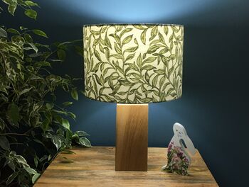 Entwistle Willow Green Botanical Drum Lampshade, 3 of 8