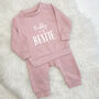 Daddy Is My Bestie Baby Jogger And Sweatshirt Set, thumbnail 8 of 8