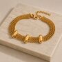 Layered Chain Bracelet 18k Gold Plated Waterproof, thumbnail 1 of 3