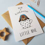 'Welcome Little One' New Baby Boy Card, thumbnail 2 of 2