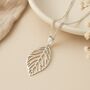 Personalised Recycled Sterling Silver Oak Leaf Pendant, thumbnail 3 of 7