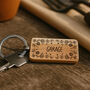 The Potting Shed 'Garage' Oak Rectangle Keyring | Accessory | Handbag | Keychain, thumbnail 1 of 2