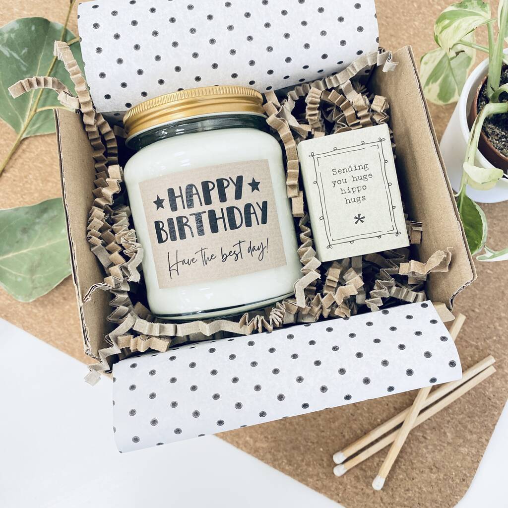 Happy Birthday Scented Candle And Keepsake Gift By Lollyrocket Candle Co