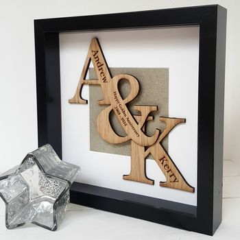 Personalised Mother's Day Oak Letters Artwork, 2 of 2